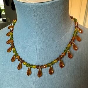Statement Necklace, crystal, lightweight